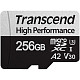 Карта памяти Transcend 256GB microSDXC C10 UHS-I U3 A2 R100/W85MB/s + SD (TS256GUSD330S)