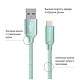 Кабель ColorWay USB-Lihgtning, 2.4А, 2м Mint (CW-CBUL007-MT)
