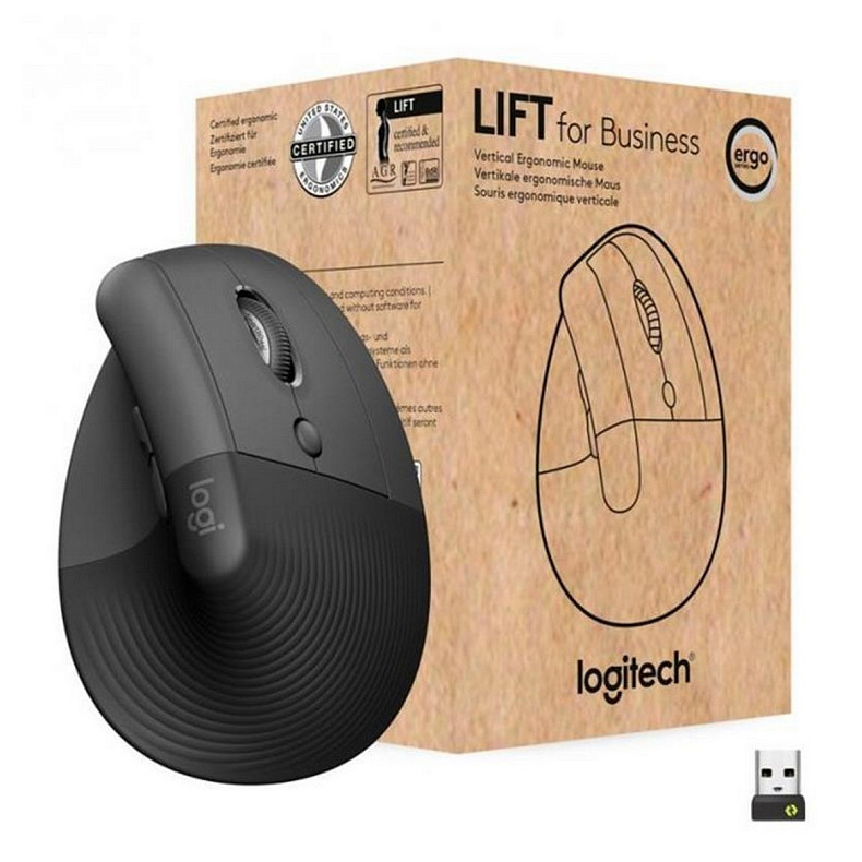 Мышь беспроводная Logitech Lift for Business Graphite (910-006494)