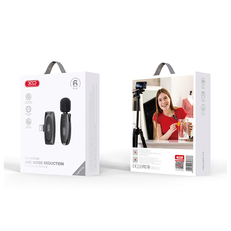 Мікрофон петличний XO MKFO8B Black (MKFO8B.black)