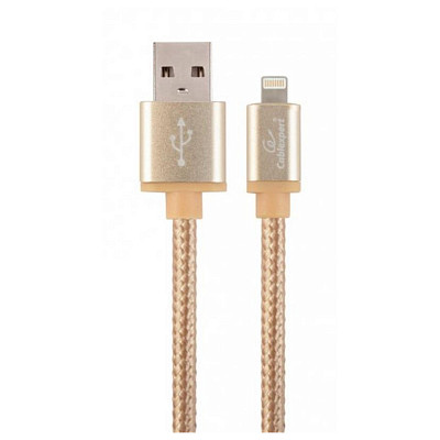 Кабель Cablexpert (CCB-mUSB2B-AMLM-6-G) USB 2.0 - Lightning, 1.8м, золотистий