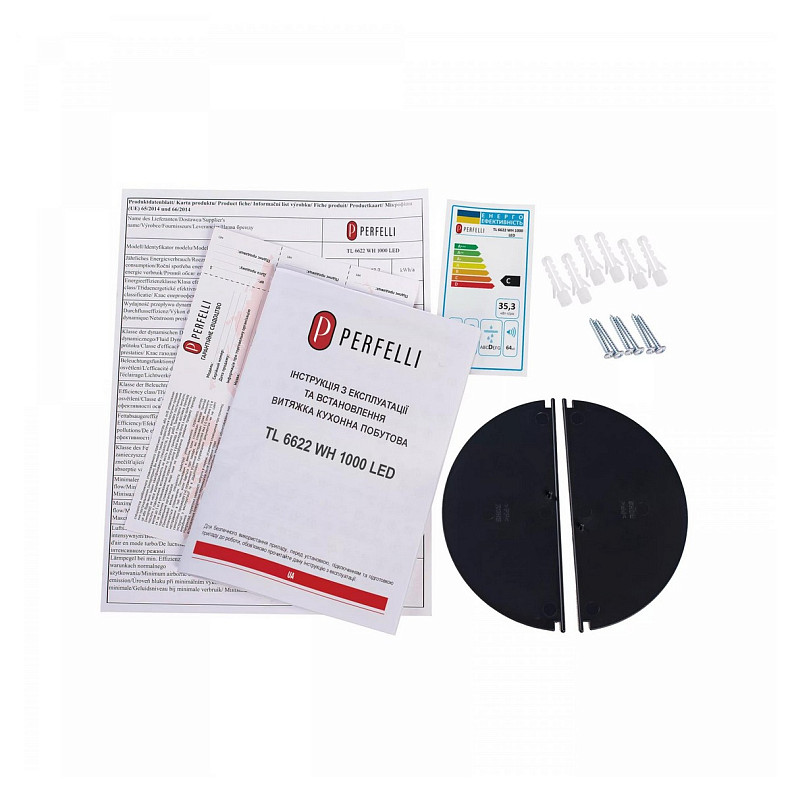Витяжка Perfelli TL 6622 WH 1000 LED