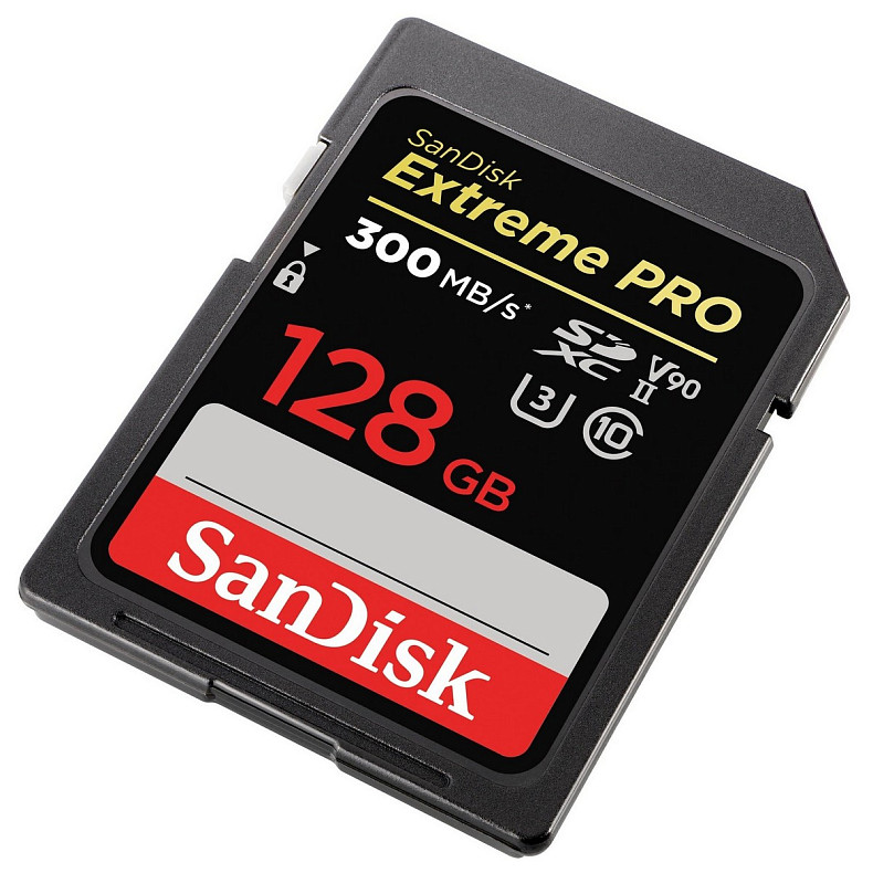 Карта памяти SanDisk 128GB SDXC C10 UHS-II U3 V90 R300/W260MB/s Extreme Pro