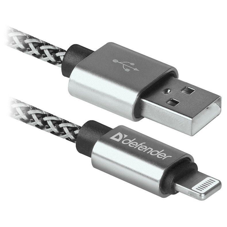 Кабель USB AM-Lightning M, 1.0 м, білий, 01-03T PRO Defender