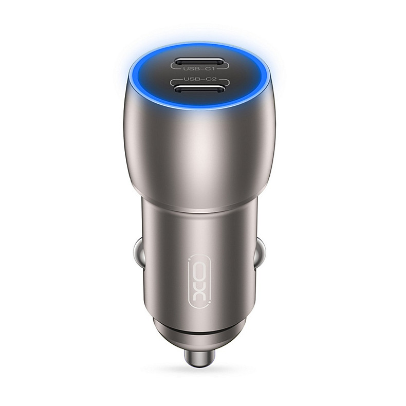 Автомобильное зарядное устройство XO CC51 (2USB-C, 3А) PD Tranish (CC51.tranish)