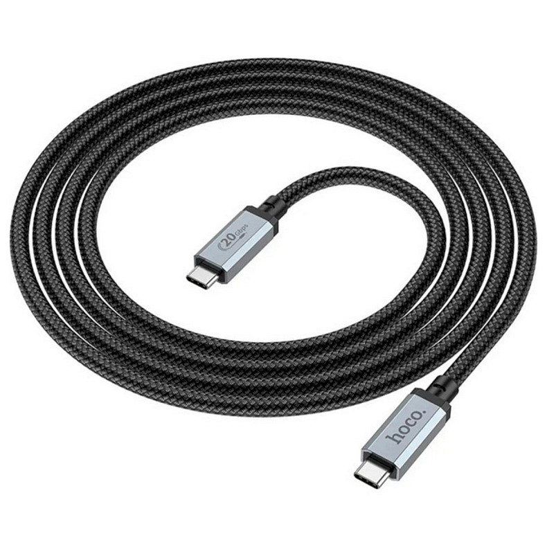 Кабель Hoco US05 USB Type-C - USB Type-C (40Gbps), USB4, 100W, 2 м, Black (US052B)