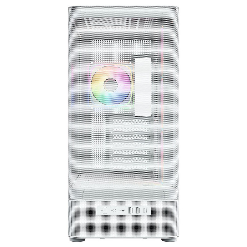 Корпус Modecom VOLCANO AQ400 ARGB MIDI SIDE LCD 6,2”, 4x120mm fans WHITE без БЖ ATX