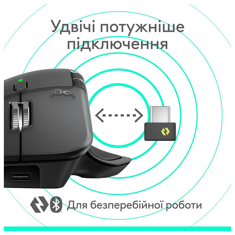 Миша Logitech MX Master 4 for Business Wireless/Blutooth Graphite (910-007617)