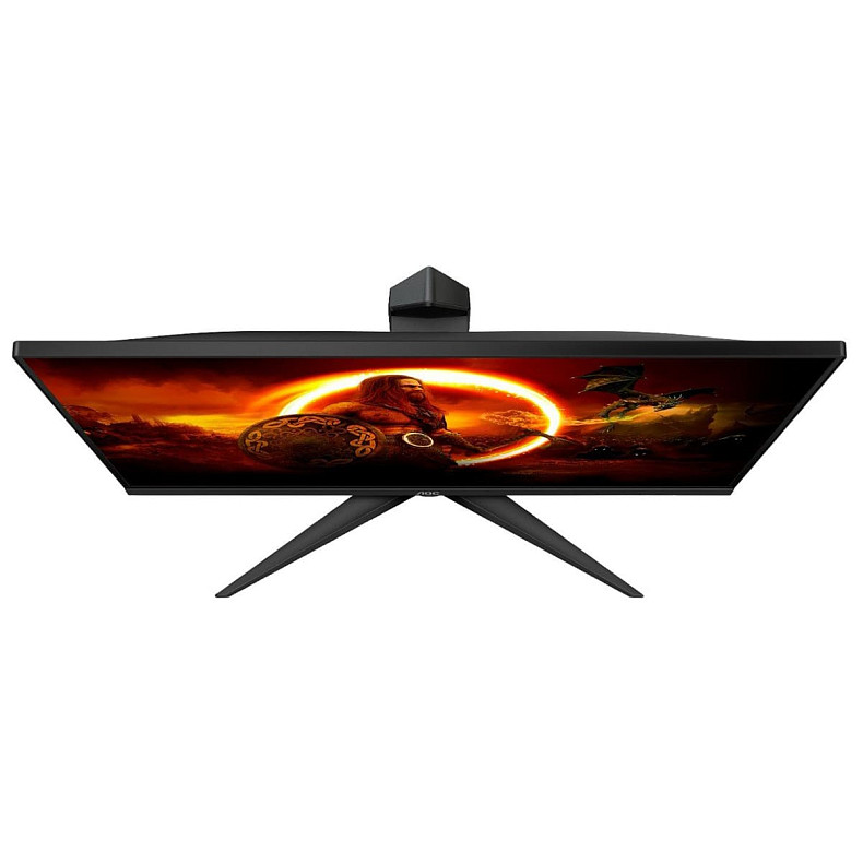 Монитор 23.8" AOC Q24G2A/BK, QHD, IPS, 165Hz, 1ms, HDMI, DP, HAS, Pivot, черный с красным