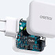Сетевое зарядное устройство для Choetech PD8002 65W USB-C, USB-A, PD3.0, QC3.0 White