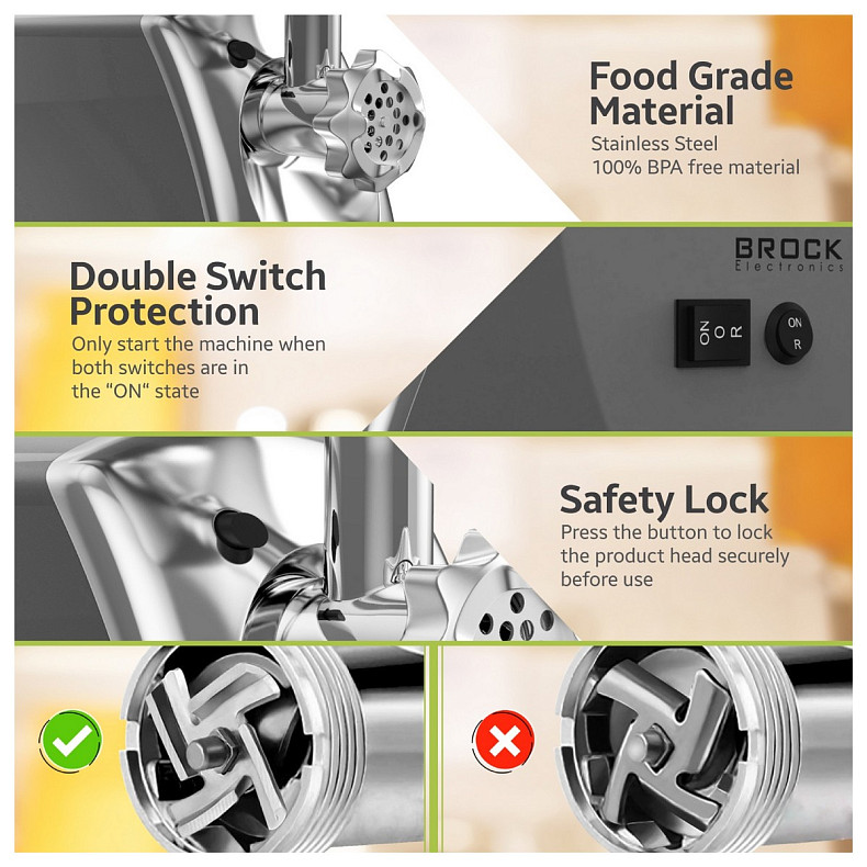 М'ясорубка BROCK  MG 1601 SS