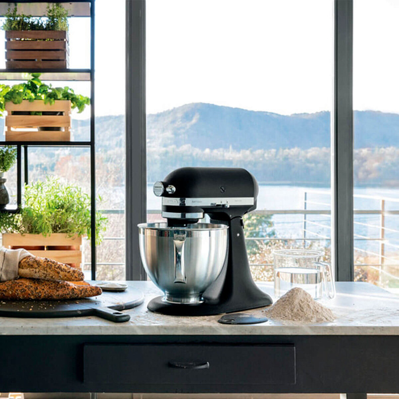 Кухонний комбайн KitchenAid Artisan 4,8 л 5KSM185PSEBK з відкидним блоком колір чугун