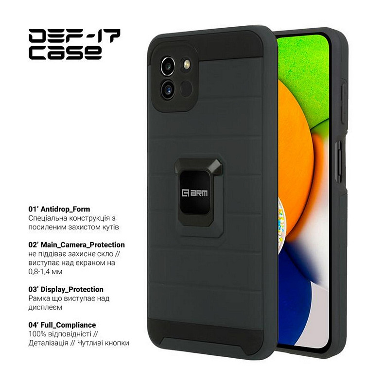 Чехол-накладка Armorstandart DEF17 для Samsung Galaxy A03 SM-A035 Black (ARM61350)