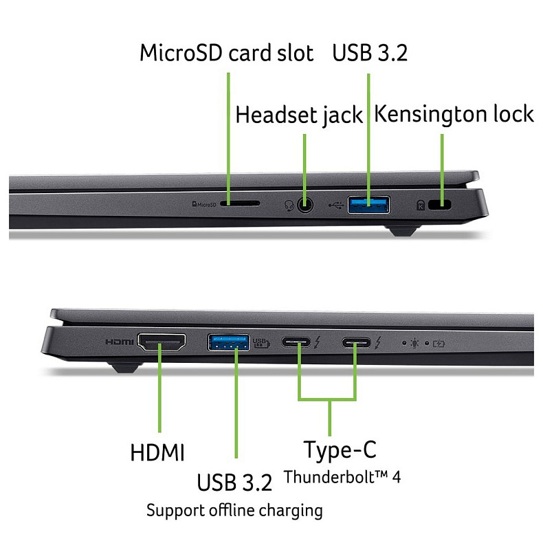 Ноутбук Acer Swift X 14 SFX14-73G 14.5" 2.8K OLED, Intel U7-255H, 16GB, F1TB, NVD5050-8, Win11, сірий