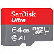 Карта памяти SANDISK MICRO SDXC 64GB UHS-I W/A SDSQUAB-064G-GN6MA