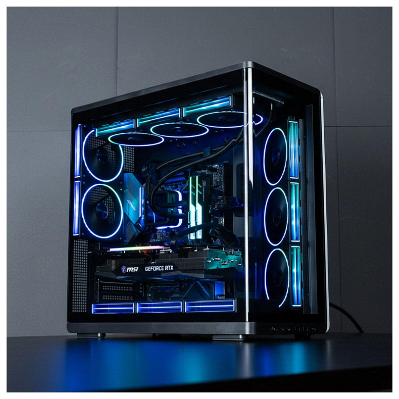 Корпус Zalman P60 без БЖ, 2xUSB3.0, 1x Type C, 3x120мм ARGB Reverse, 2x120мм ARGB, VGA 435мм, LCS re