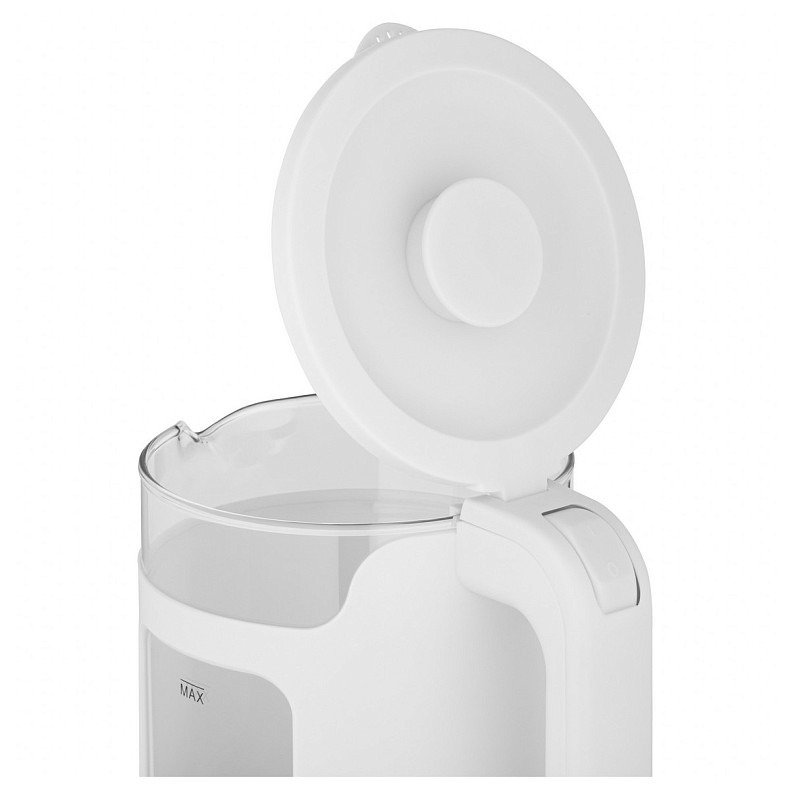 Електрочайник Ardesto 1.5л, скло+пластик, білий