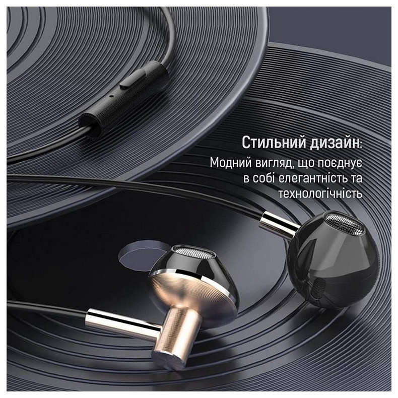 Гарнітура СolorWay Slim 3.5 mm Wired Earphone Blast 2 Black (CW-WD02BK)