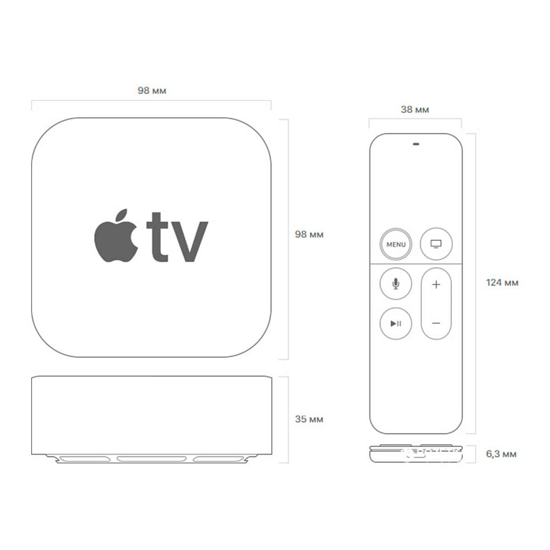 Медіаплеєр APPLE TV 4K (32GB) (MQD22LL/A)