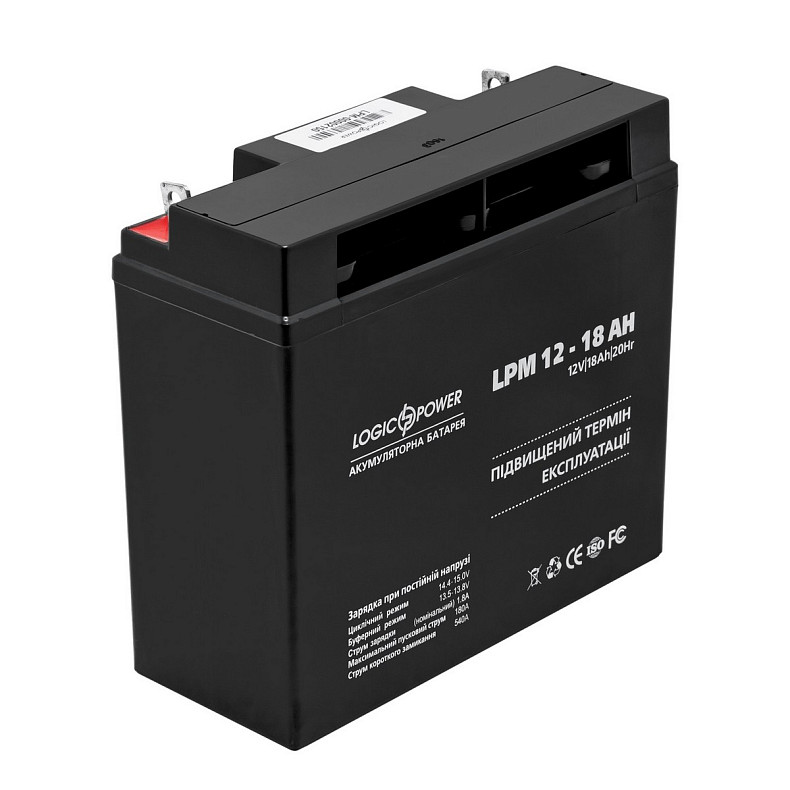 Аккумуляторная батарея LogicPower LPM 12V 18AH (LPM 12 - 18 AH) AGM