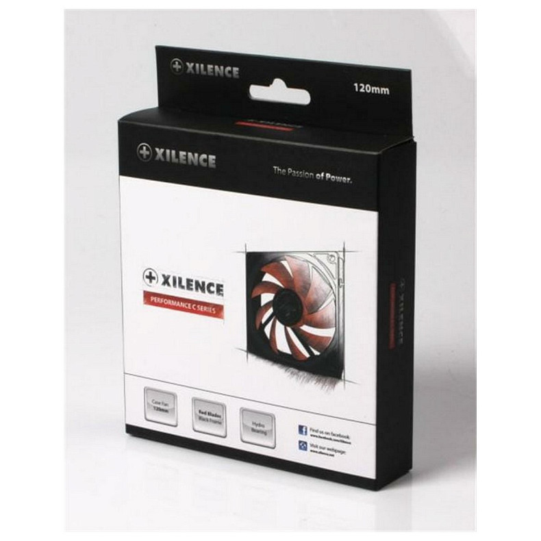 Вентилятор Xilence XPF120.R (XF039), 120х120х25мм, 3-pin+4-pin, Black/Red