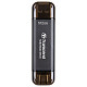 Портативний SSD Transcend 512GB USB 3.1 Gen 2 Type-A + Type-C ESD310 Чорний