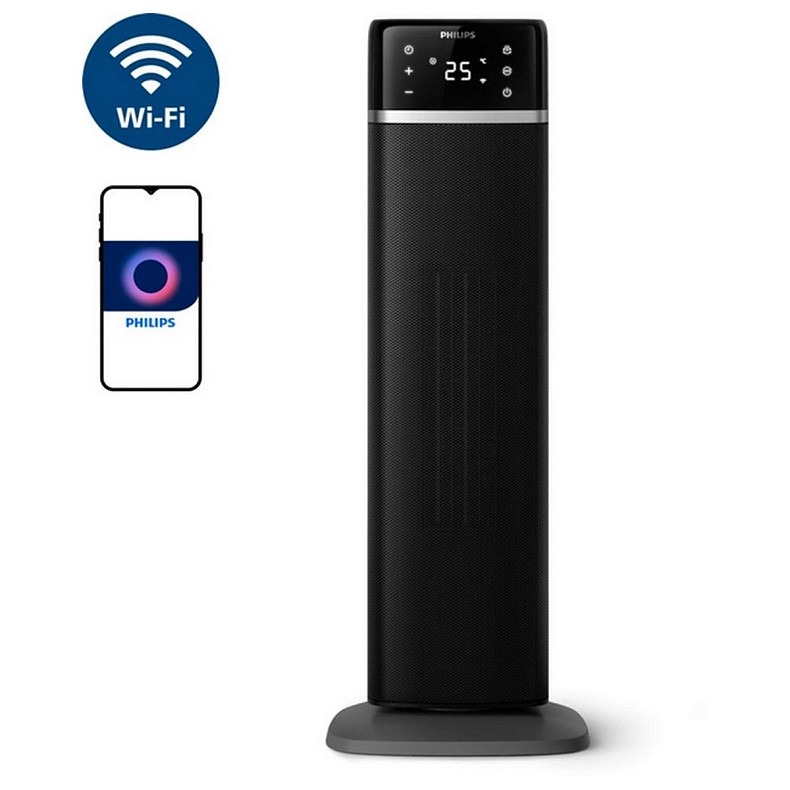 Тепловентилятор Philips 5000 Series, 20м2, 2000Вт, електр. упр-ння, 58 х 19.6 х 21.2см, керамічний,