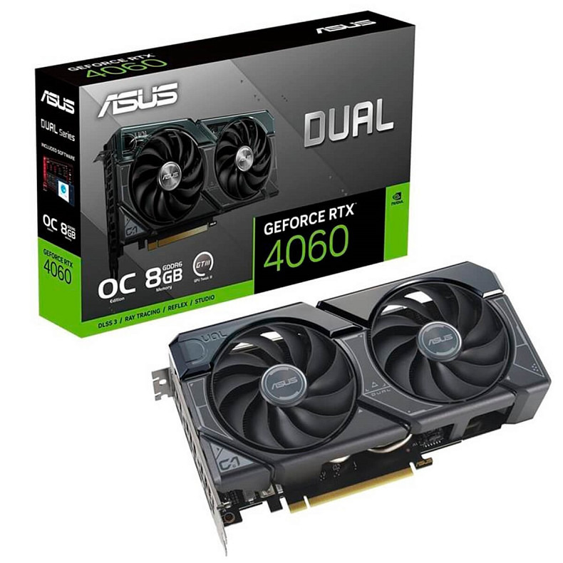 Відеокарта ASUS GeForce RTX 4060 8GB GDDR6 DUAL OC DUAL-RTX4060-O8G