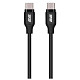 Кабель USB-C 2E > USB-C, 1м, 60Вт, Glow, черный