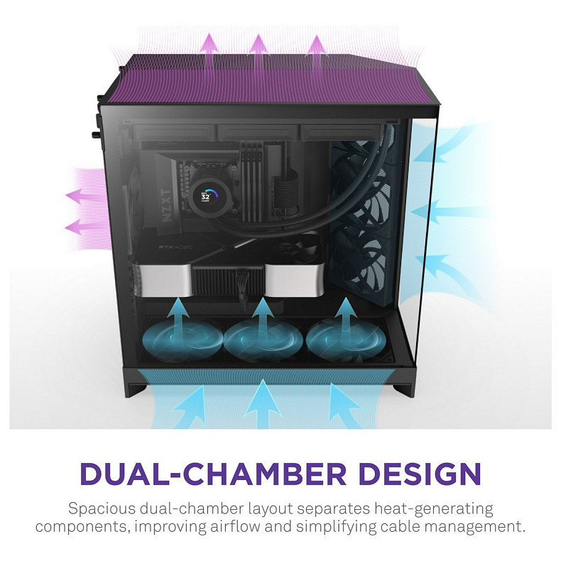 Корпус NZXT H9 Flow Black без БП (CM-H92FB-01)