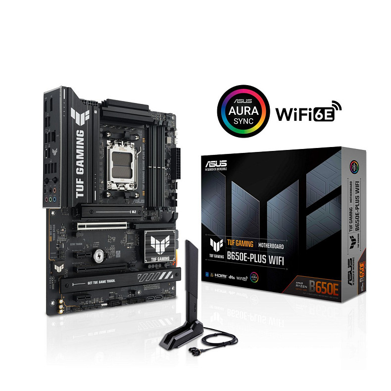 Материнская плата ASUS TUF GAMING B650E-PLUS WIFI sAM5 B650 4xDDR5 M.2 HDMI DP WiFi BT ATX