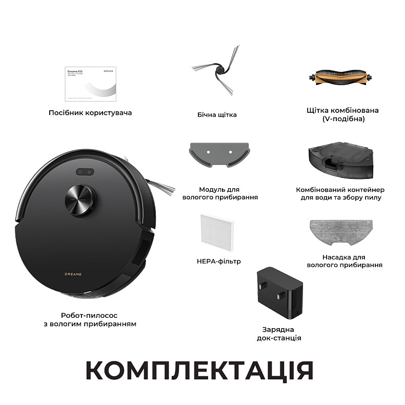 Робот-пылесос Dreame Bot F20 Black (RLF41GA-Bl)