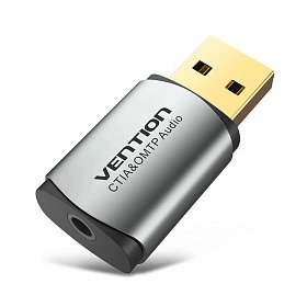 Звуковая плата USB Vention Audio USB – 1х3,5 мм jack 4pin Metal (OMTP-CTIA)