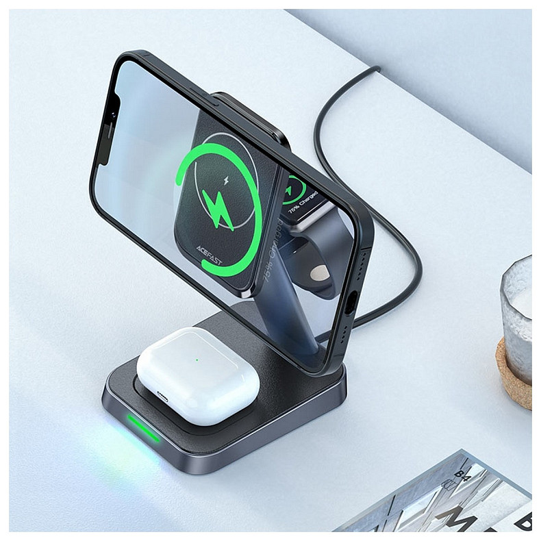 Зарядное устройство для Wireless QI 3in1 18W E3 Acefast