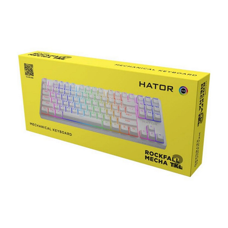 Клавіатура Hator Rockfall 2 Mecha TKL Orange White (HTK-521)