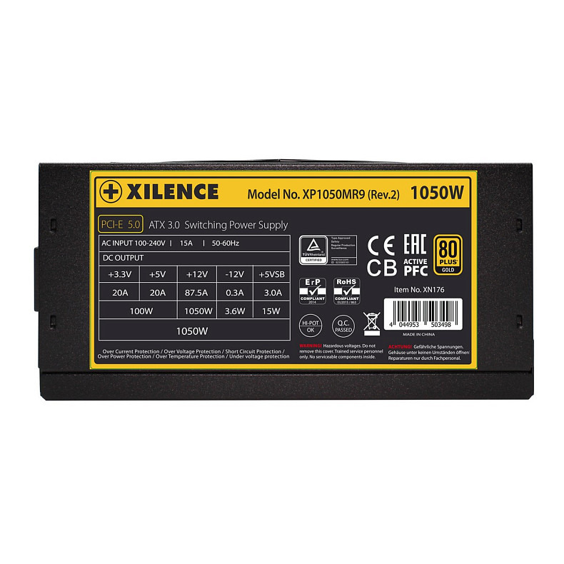 БП 1050W Xilence XP1050MR9.2 Performance X+ ATX 3.0 80+ Gold, 140mm, Modular, Retail Box