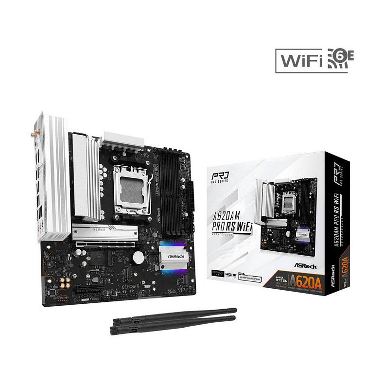Материнская плата ASRock A620AM Pro RS WiFi Socket AM5