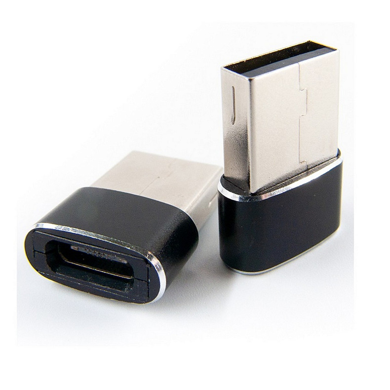 Адаптер Dengos USB-USB Type-C Black (ADP-021)