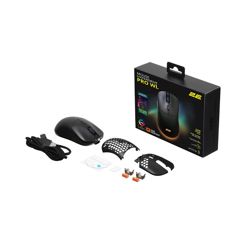 Мышка 2E GAMING HyperDrive Pro WL, RGB Black (2E-MGHDPR-WL-BK)