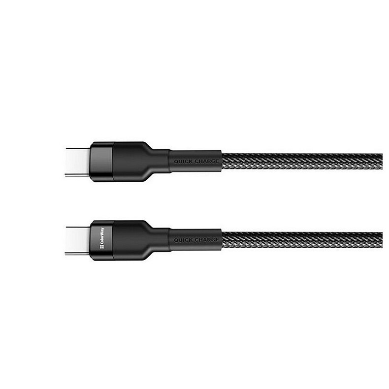 Кабель ColorWay USB Type-C - USB Type-C, 3.0А, 1м, Black (CW-CBPDCC047-BK)