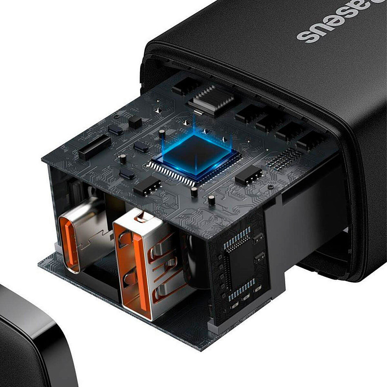 Сетевое зарядное устройство Baseus Compact Quick Charger U+C 20W EU Black (CCXJ-B01)