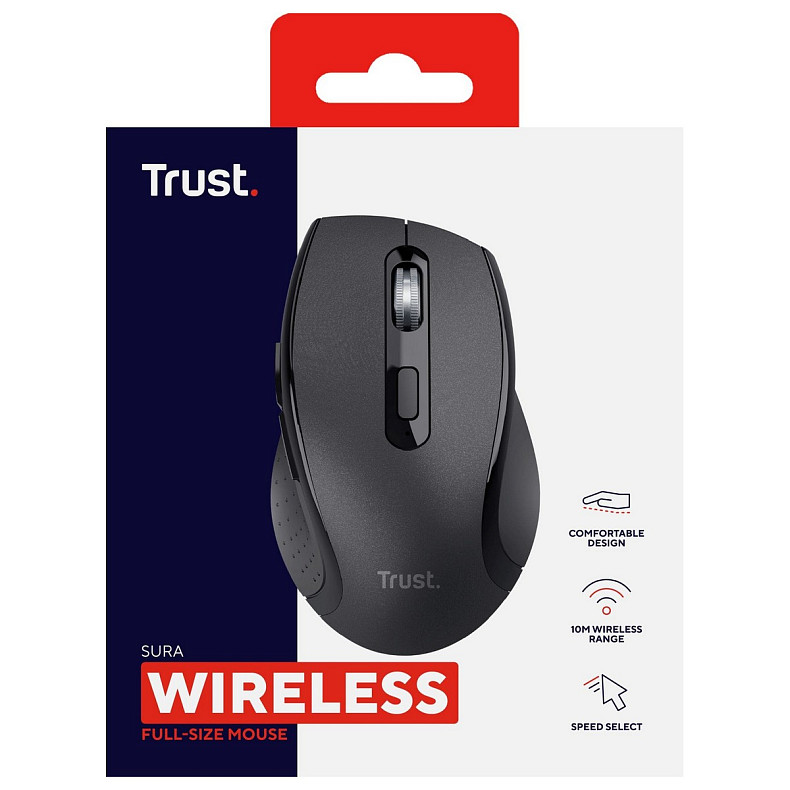 Миша Trust Sura, WL, чорний