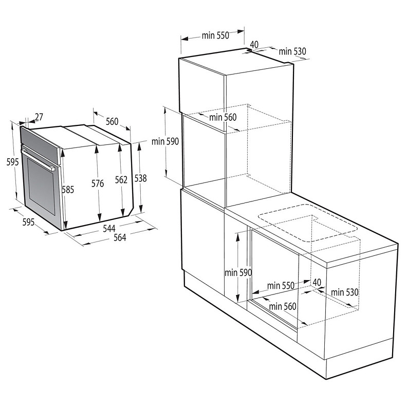 Комплект Дух.шкаф + Вар.поверхность газ. Gorenje BO6735E02BK+G641EB