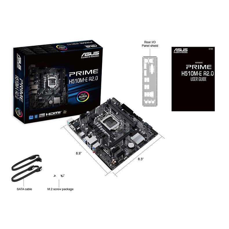 Материнская плата ASUS PRIME H510M-E R2.0 s1200 H470 2xDDR4 M.2 HDMI DP D-Sub mATX