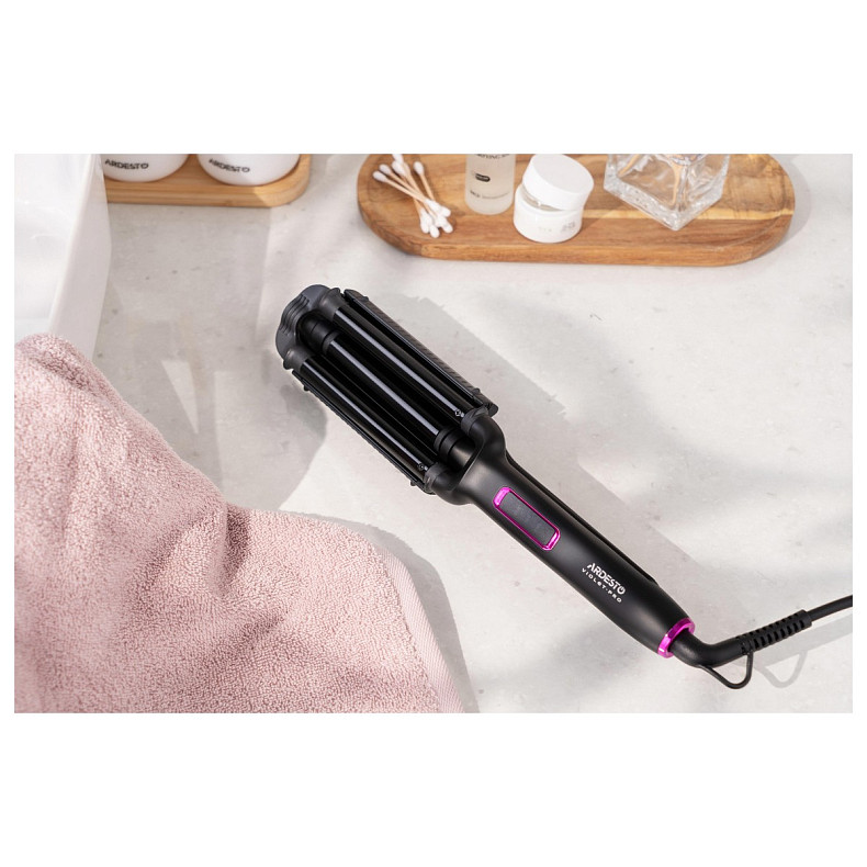 Плойка для створення локонів Ardesto Violet Pro, 90Вт, 170-210C, кераміка, чорний