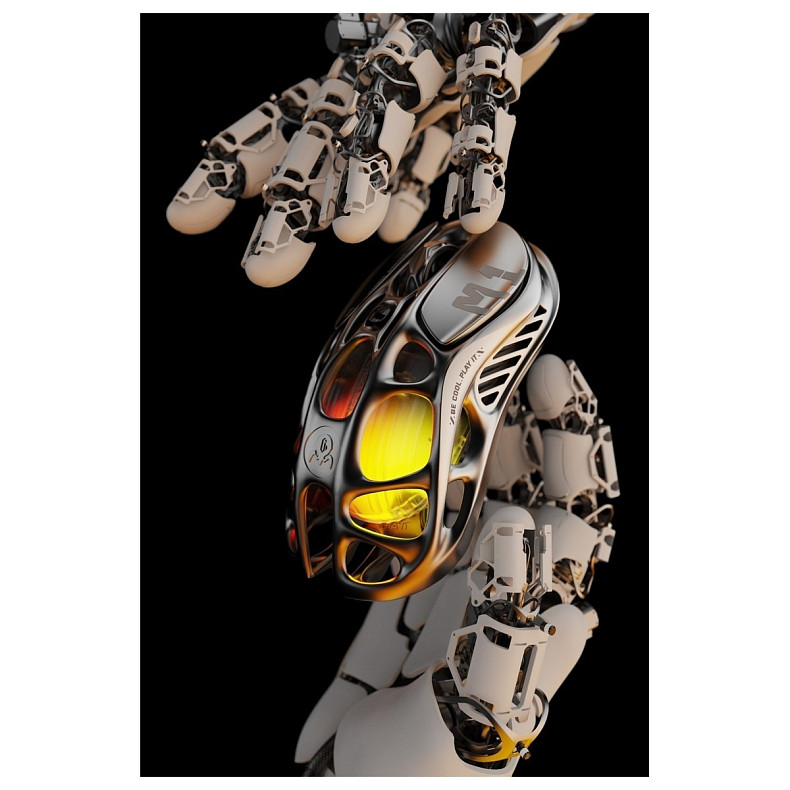 Мышь GravaStar Mercury M1 Pro, magnesium alloy body, BT/WL/USB-A, RGB, Gunmetal Gray