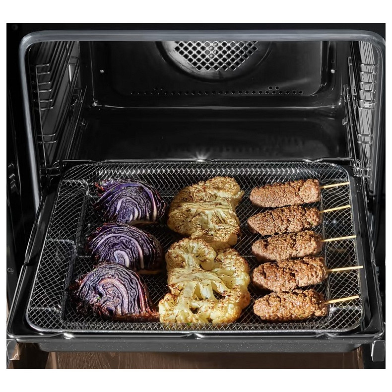 Плита Hansa комбінована, 77л, 60x60см, дисплей, конвекція, чавун, білий