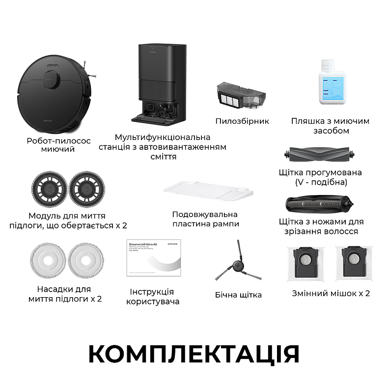 Робот-пылесос моющий Dreame Bot L40 Ultra CE Black