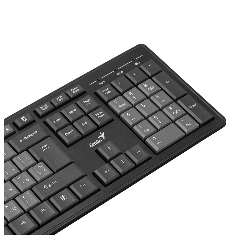 Комплект клавиатура и мышь Genius KM-8200, WL, EN/UKR, черный