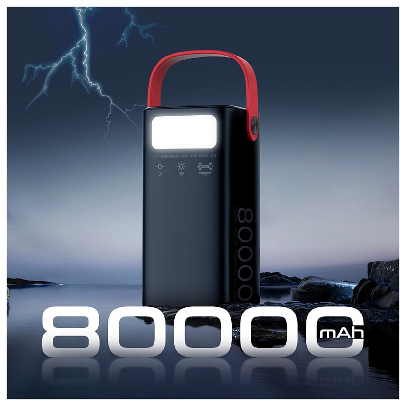 Универсальная мобильная батарея Promate PowerMine-80 65W 80000mAh Black